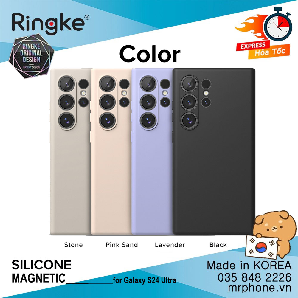 Ốp lưng Ringke Silicone Magnetic cho Galaxy S24 Ultra