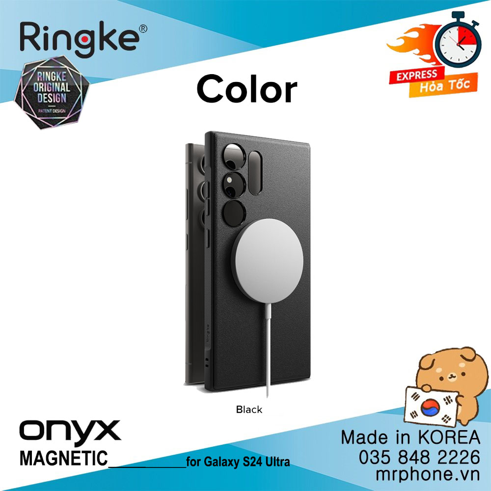 Ốp lưng Ringke Onyx Magnetic Hàn Quốc cho Galaxy S24 Ultra