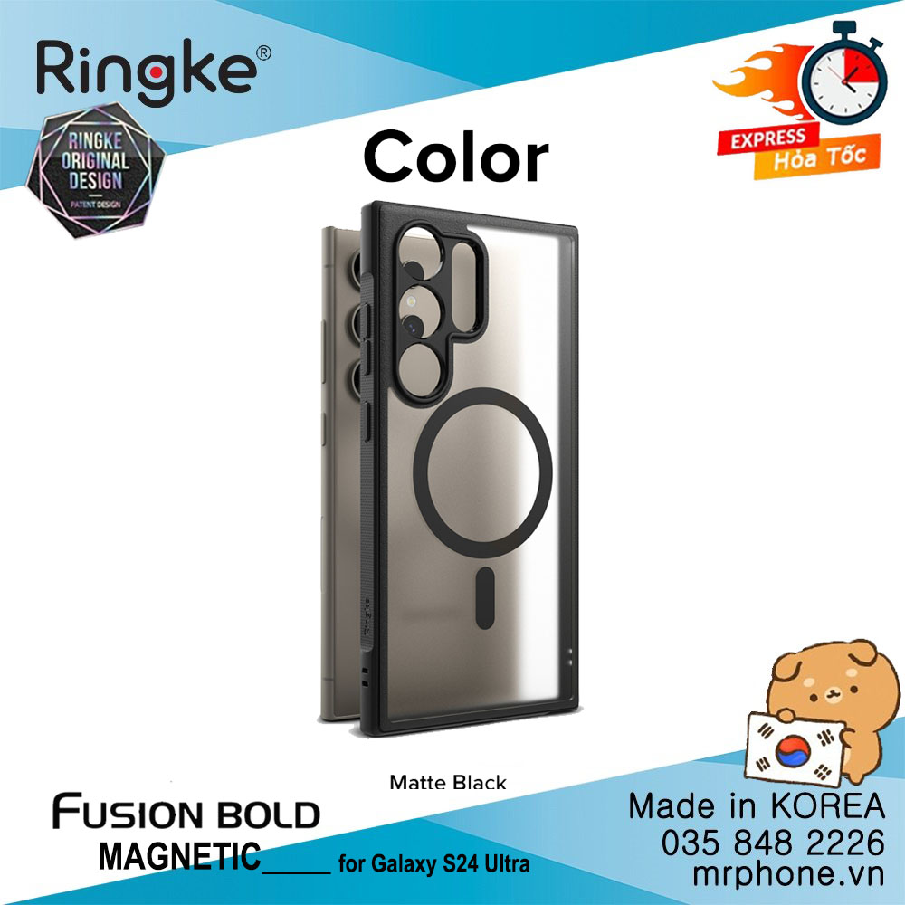 Ốp lưng Ringke Fusion Bold Magnetic cho Galaxy S24 Ultra