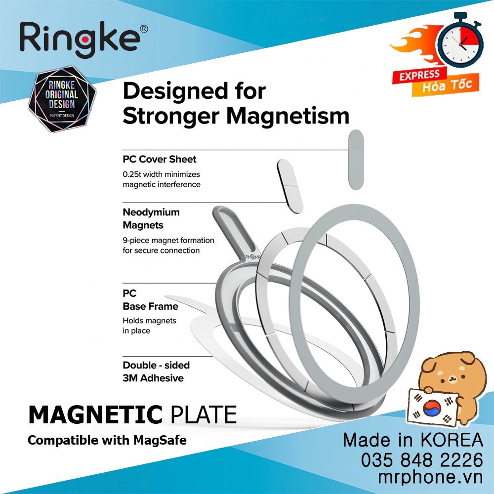 Tấm dán từ tính nam châm Ringke Magnetic Plate