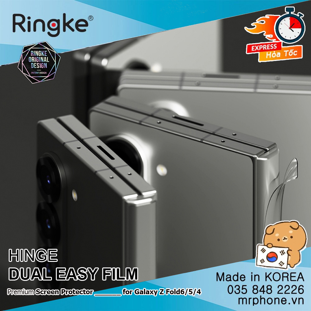 Dán bản lề Ringke HINGE DUAL EASY FILM cho Galaxy Z Fold  6 / 5 / 4