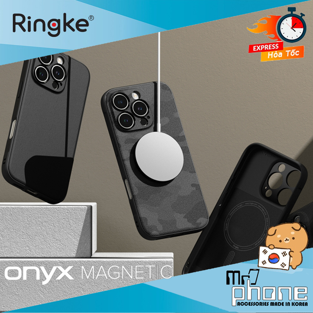 Ốp lưng Ringke Onyx Magnetic Hàn Quốc cho iPhone 16 Pro Max / 16 Pro / 16 Plus / 16